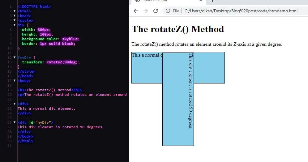 rotateZ Method