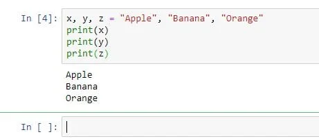 variables in python 4